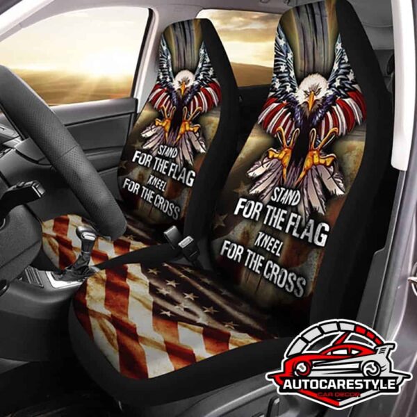 Bald Eagle Car Seat Covers Custom Stand For The Flag Car Accessories Car Seat Covers Custom Car Accessories Car Interior Decorations