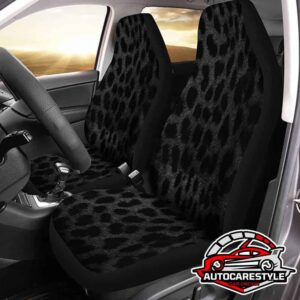 Black Leopard Print Car Seat Covers Print Custom Animal Car Accessories Car Seat Covers Custom Car Accessories Car Interior Decorations