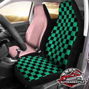 Demon Slayer Tanjiro And Nezuko Seat Covers For Car Custom Uniform Anime Car Accessories Car Seat Covers Custom Car Accessories Car Interior Decorations