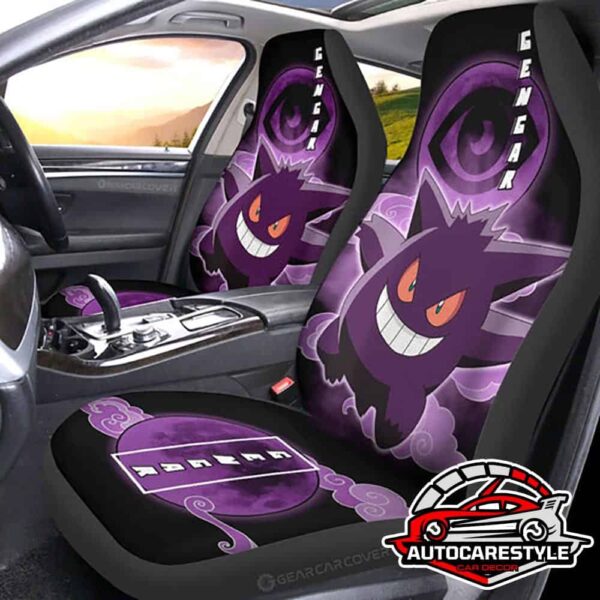 Gengar Car Seat Covers Custom Anime Car Accessories For Anime Fans Car Seat Covers Custom Car Accessories Car Interior Decorations