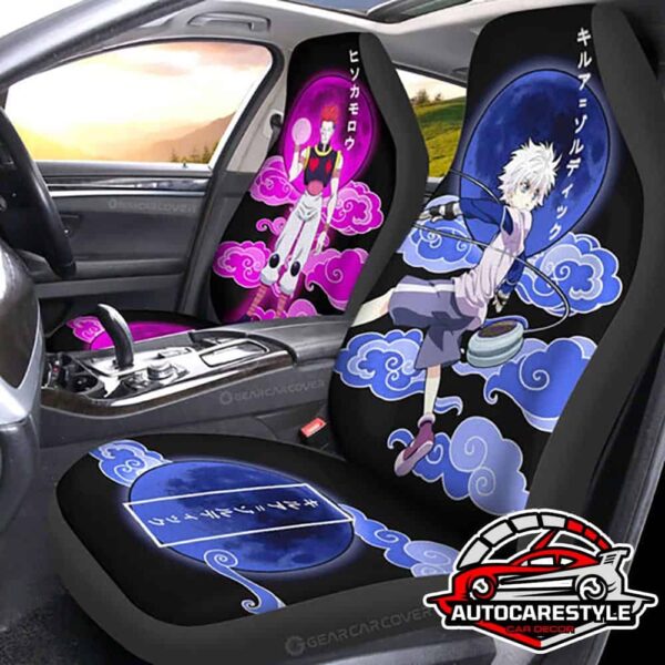 Hisoka Morow And Killua Zoldyck Car Seat Covers Custom Hunter X Hunter Anime Car Accessories Car Seat Covers Custom Car Accessories Car Interior Decorations