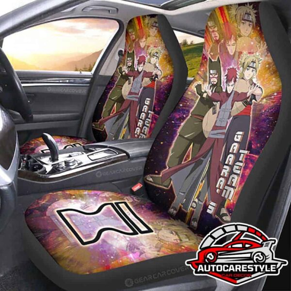 Anti-Slip Backing Gaara Naruto Anime Car Seat Covers Interior Car Covers