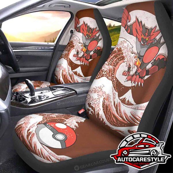 Child-Friendly Incineroar Pokemon Car Seat Covers Quilted Seat Covers