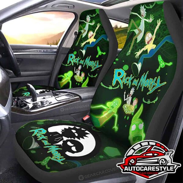 Cooling Rick And Morty Funny Cartoon Full Set Car Seat Covers Gear Car Seat Covers