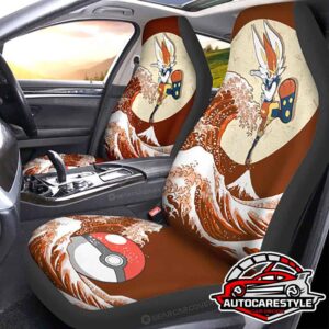 Heated Cinderace Pokemon Car Seat Covers Full Set Car Seat Covers