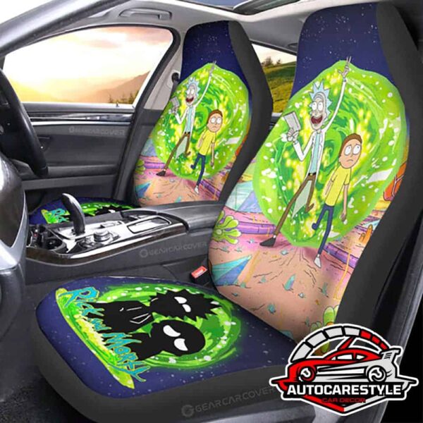 Heated Rick And Morty Funny Cartoon Vintage Car Seat Covers Car Seat Covers