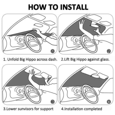 How to install car sunshade