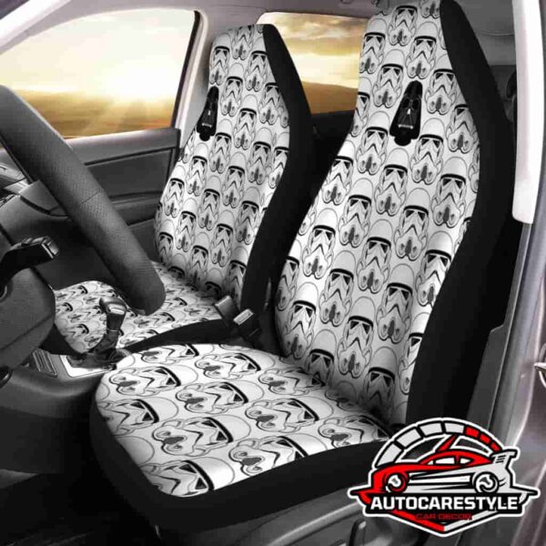 Padded Comfort Darth Vader x Stormtrooper Star Wars Face Pattern Car Seat Covers Quilted Seat Covers