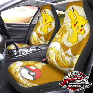 Pikachu Pokemon Car Seat Covers Full Set Car Seat Covers Anti-Slip Backing