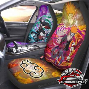 Quick Install Konan And Pain Naruto Anime Car Seat Covers Front And Back Car Seat Covers