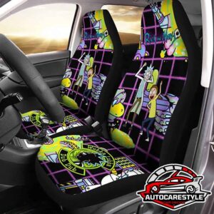 Rick And Morty Funny Cartoon Quilted Seat Covers Car Seat Covers Cooling