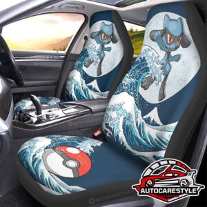 Riolu Pokemon Car Seat Covers Quilted Seat Covers Pet-Friendly