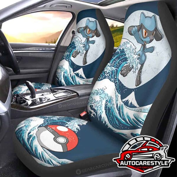 Riolu Pokemon Car Seat Covers Quilted Seat Covers Pet-Friendly