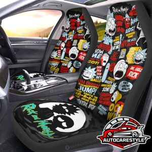 Scratch-Resistant Rick And Morty Funny Cartoon Gear Car Cover Car Seat Covers