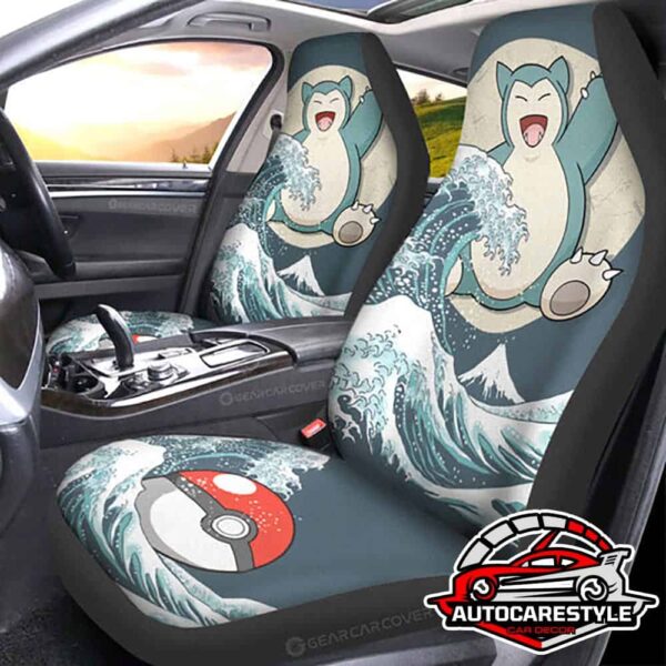 Snorlax Pokemon Car Seat Covers Full Set Car Seat Covers 4-Season Comfort