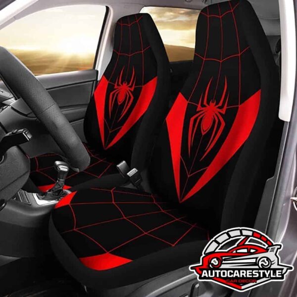 Soft Touch Material Spider-Man Symbol Car Seat Covers Full Set Car Seat Covers