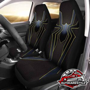 Waterproof Black Spider-Man Car Seat Covers Full Set Car Seat Covers