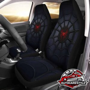 Waterproof Coating Red Spider Custom Car Seat Covers Full Set Car Seat Covers